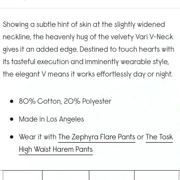 *NWT* Suzie Kondi The Vari V-Neck Velour Top - Picture 7 of 10